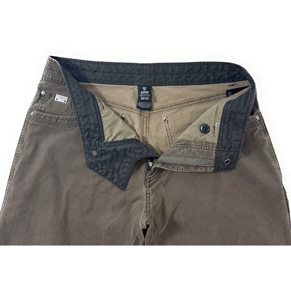 Kuhl Revolvr Pants Mens Vintage Patina Dye Outdoor Hiking Work Size 34x30 Brown - Picture 4 of 13